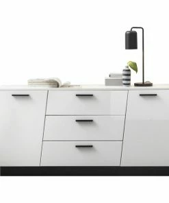 Sideboard MEDIA - Weiß Hochglanz - 180 Cm