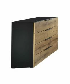 Sideboard - Schwarz - Atlantic Oak - 121 Cm
