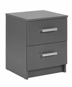 Kommode ELENZIO - Graphitgrau - 2 Schubkästen - 41,2 Cm