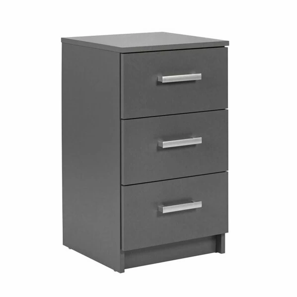 Kommode ELENZIO - Graphitgrau - 3 Schubkästen - 41,2 Cm 1 Kommode ELENZIO - Graphitgrau - 3 Schubkästen - 41,2 Cm