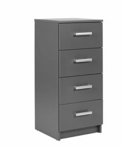 Kommode ELENZIO - Graphitgrau - 4 Schubkästen - 41,2 Cm