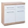 Kommode LUBLIN - Weiß - Sonoma Eiche - 95 Cm