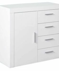 Kommode CORBET - Weiß - Hochglanz - 94 Cm Breit