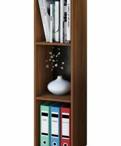 CD/DVD-Sammel-Regal MENDAS - Kern-Nussbaum - 3-Fach - 34 Cm