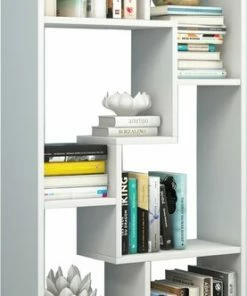 Standregal BLINA - Weiß - 6 Offene Fächer - 60 Cm