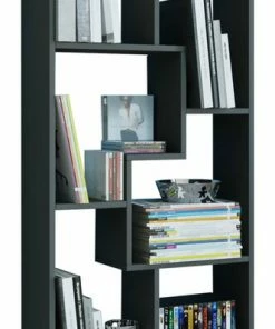 Standregal BLINA - Schwarz - 6 Offene Fächer - 60 Cm