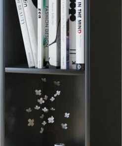 CD/DVD-Sammel-Regal MENDAS - Schwarz - 2-Fach - 72 Cm Hoch