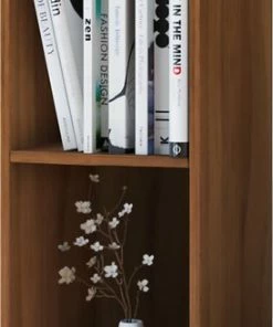 CD/DVD-Sammel-Regal MENDAS - Kern-Nussbaum - 2-Fach - 72 Cm Hoch