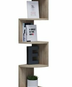 Eckregal MINTIS - Sonoma Eiche - 5 Ablagen - 123,6 Cm