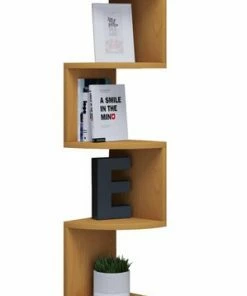 Eckregal MINTIS - Buche - 5 Ablagen - 123,6 Cm