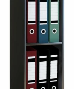 Büroregal OFFAS 2 - Schwarz - 2 Fächer - 34 Cm