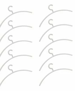 10er-Set Kleiderbügel - Weiß - Kunststoff