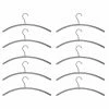10er-Set Kleiderbügel - Edelstahl - Gebürstet